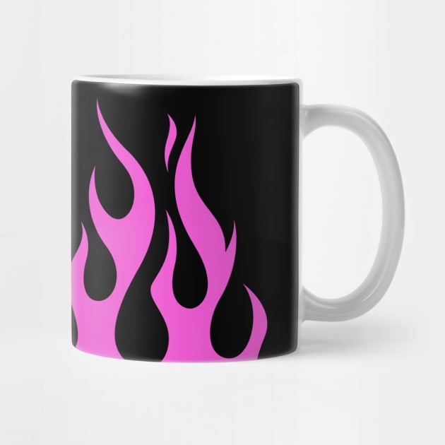 Pink Hot Rod Flames by Trendy Tshirts